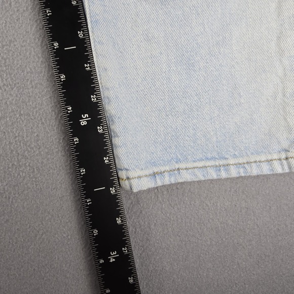 Y2k Mom Jeans Hi Rise Two Tone Womens 26 Color‎ Block Patchwork Button Fly vtg - Picture 14 of 16